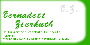 bernadett zierhuth business card